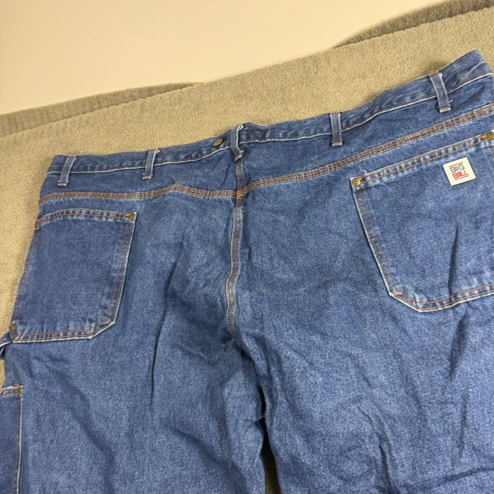 Big Bill Mens Double Knee Carpenter Denim Work Pants Blue 52x30 1993 STO